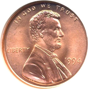 image for: 1994 1c NGC MS67 RD