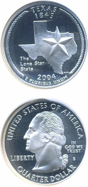 image for: 2004-S 25c Texas-Silver NGC Proof 70 UCameo