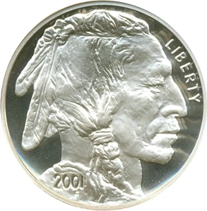 image for: 2001-P $1 Buffalo NGC Proof 69 UCameo