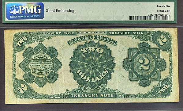 image for: Fr.358 1891 $2  PMG VF25  [B19591252]