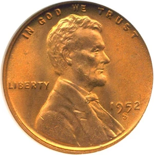 image for: 1952-S 1c NGC MS67 RD