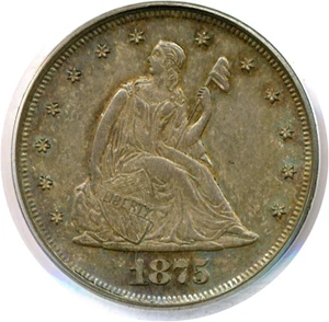 image for: 1875 20c PCGS MS61
