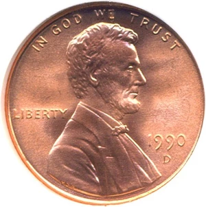 image for: 1990-D 1c NGC MS68 RD