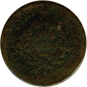 image for: 1793 Wreath 1c DGS Fair-2 Lettered Edge - S-11C (Tooled, Corroded)