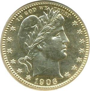 image for: 1906 25c DGS Proof 64 (Lightly Cleaned)