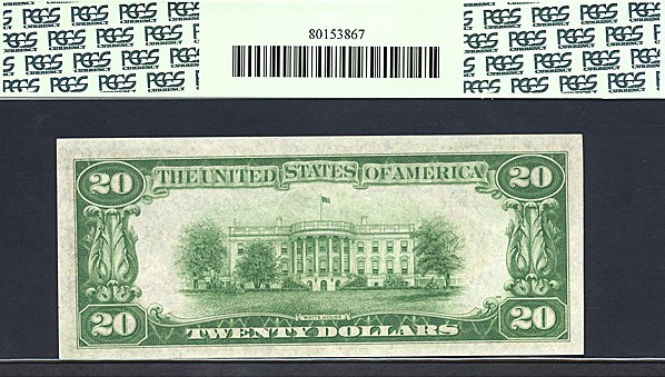 image for: Fr.2052G 1928B $20  PCGS Choice CU64  [G16666159A]