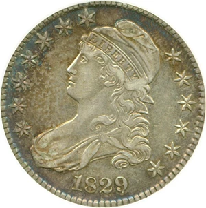 image for: 1829 50c DGS XF45 (Cleaned, Scratched)