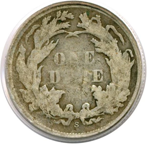 image for: 1870-S 10c PCGS VG-8