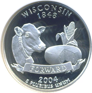 image for: 2004-S 25c Wisconsin-Silver NGC Proof 70 UCameo