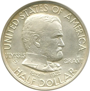 image for: 1922 50c Grant w/Star NCS AU Details (Improperly Cleaned)