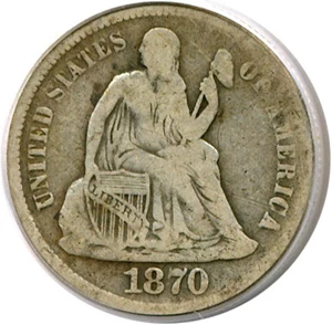 image for: 1870-S 10c PCGS VG-8