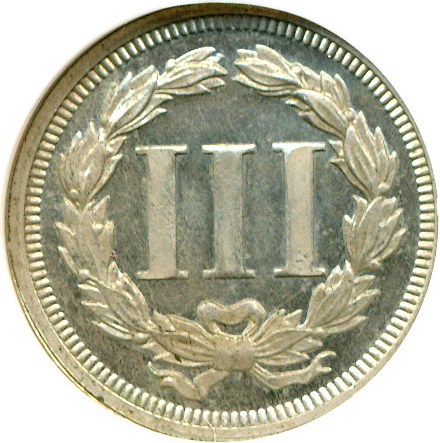 image for: 1869 3cN J-676 NGC Proof 65 