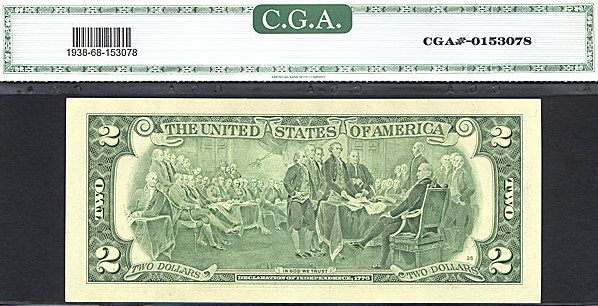 image for: Fr.1938E 2003 $2 Ft. Worth, TX CGA Gem CU68  [E20089829D]