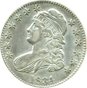 image for: 1834 50c DGS XF45 (Cleaned)