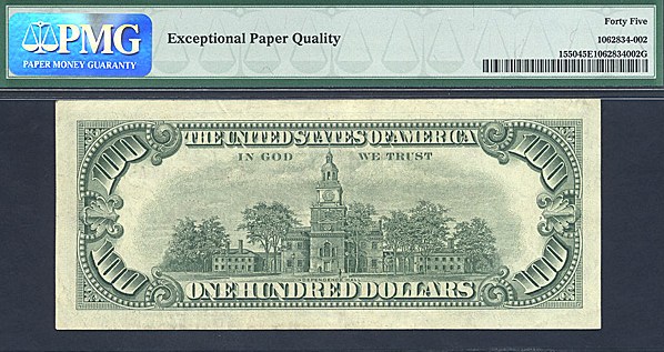 image for: Fr.1550 1966 $100 Red Seal PMG XF45 EPQ [A00125647A] 