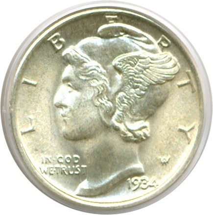 image for: 1934 10c  PCGS MS67 FB