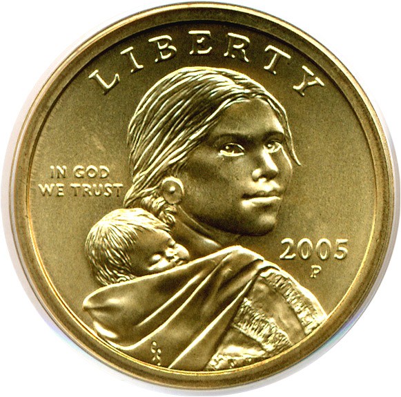 image for: 2005-P Sac $1 Satin Finish PCGS MS68 