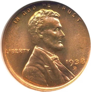 image for: 1938-D 1c NGC MS67 RD