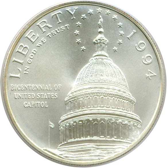 image for: 1994-D $1 Capitol PCGS MS69 