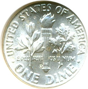 image for: 1952-D 10c NGC MS66 FT