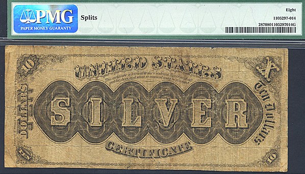 image for: Fr.287 1880 $10 Blackjack PMG VG8  [B2311765]