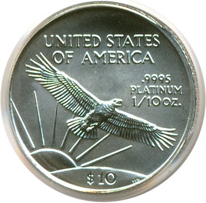 image for: 2003 $10 Platinum Eagle PCGS MS69 