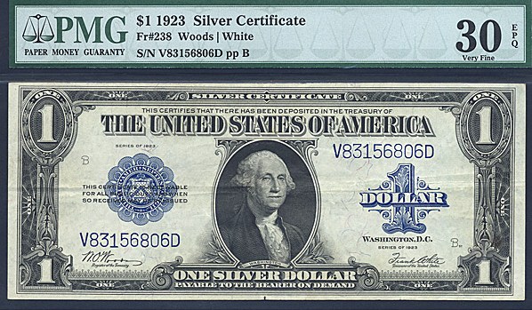 image for: Fr.238 1923 $1  PMG VF30  [V83156806D] EPQ