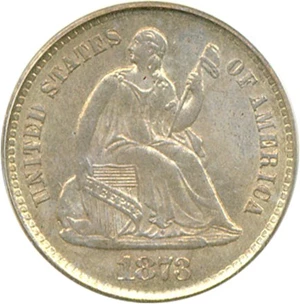 image for: 1873-S H10c PCGS MS63