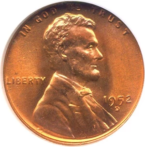 image for: 1952-D 1c NGC MS67 RD