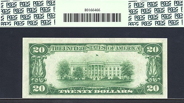 image for: Fr.2052A 1928B $20  PCGS Gem CU65 PPQ  [A05619744A]