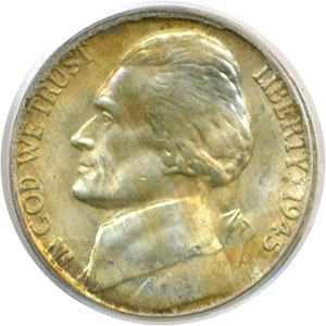 image for: 1945-P 5c PCGS MS66