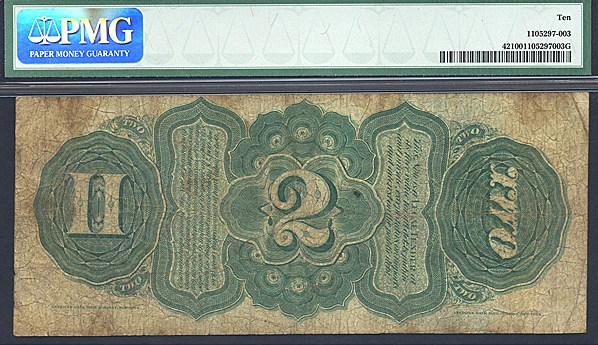 image for: Fr.42 1869 $2  PMG VG10  [E7463310]