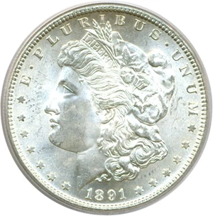 image for: 1891-S $1 PCGS MS64