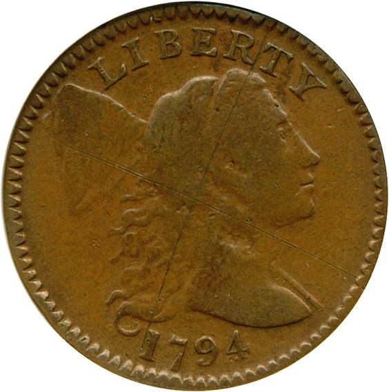 image for: 1794 1c DGS F12 Head of 1794 - S-71 (Damaged, Scratched)
