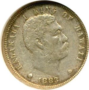 image for: 1883 10c Hawaii ANACS VF20 Details (Scratched-Cleaned)