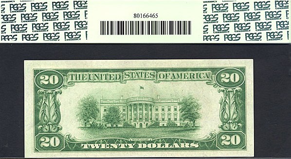 image for: Fr.2052A 1928B $20  PCGS Gem CU65 PPQ [A05619743A]