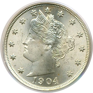 image for: 1904 5c PCGS MS64