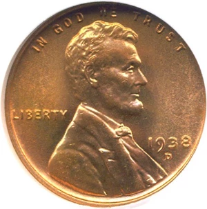 image for: 1938-D 1c NGC MS67 RD