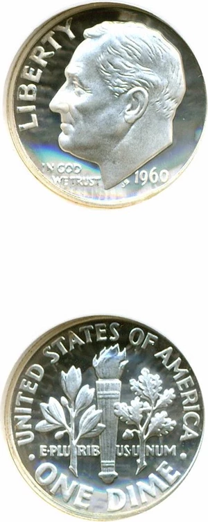 image for: 1960 10c NGC Proof 69 UCameo