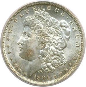 image for: 1891-O $1 PCGS MS64