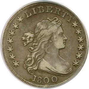 image for: 1800 $1 Wide Date PCGS VF35 (B-10, BB-190)