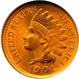 image for: 1901 1c NGC MS65 RD