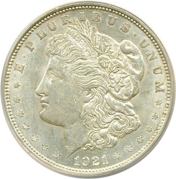 image for: 1921-D $1 VAM 3 ANACS AU58