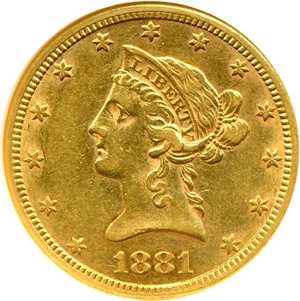 image for: 1881-CC $10 NGC AU53