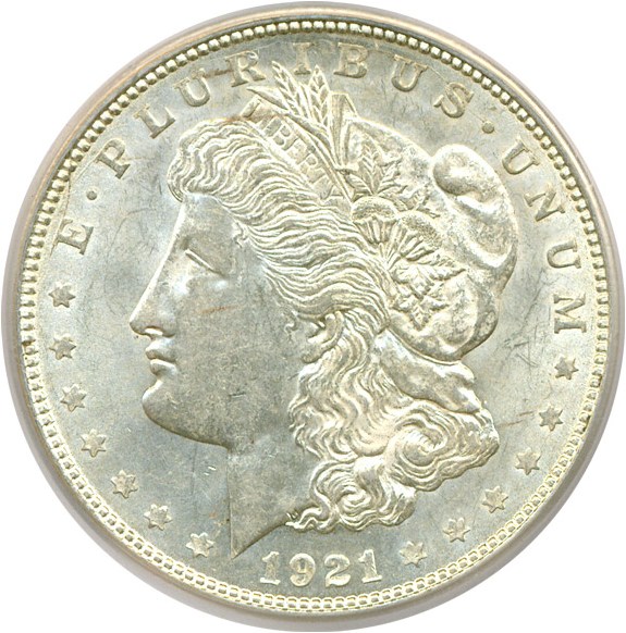 image for: 1921-D $1  VAM 1W  ICG AU58