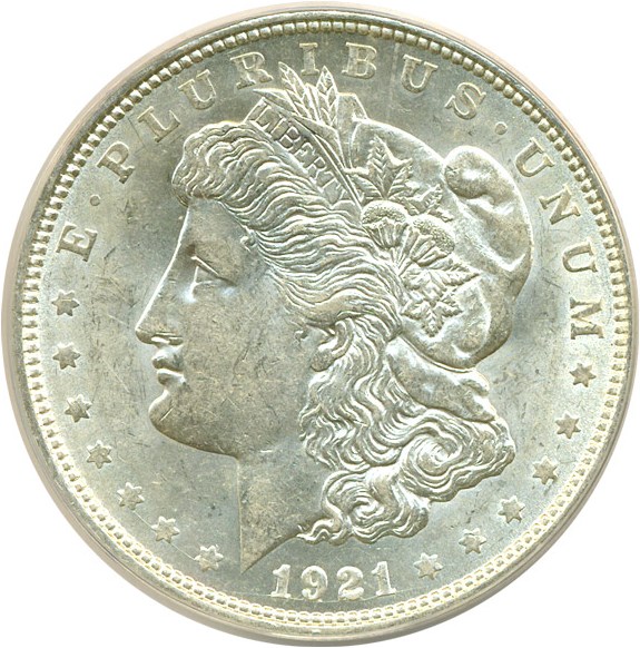 image for: 1921-D $1 VAM 1L ANACS AU58 
