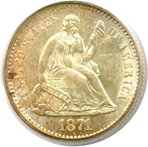 image for: 1871-S H10c PCGS MS63