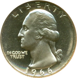 image for: 1966 25c SMS NGC MS66