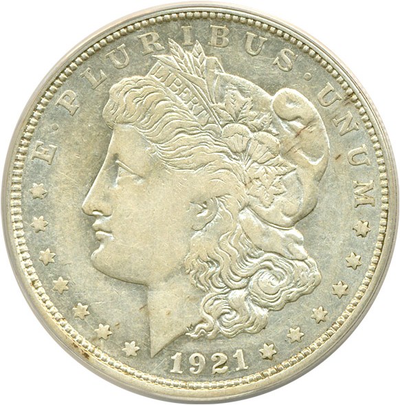 image for: 1921-D $1 Morgan  VAM 12A  ANACS AU50
