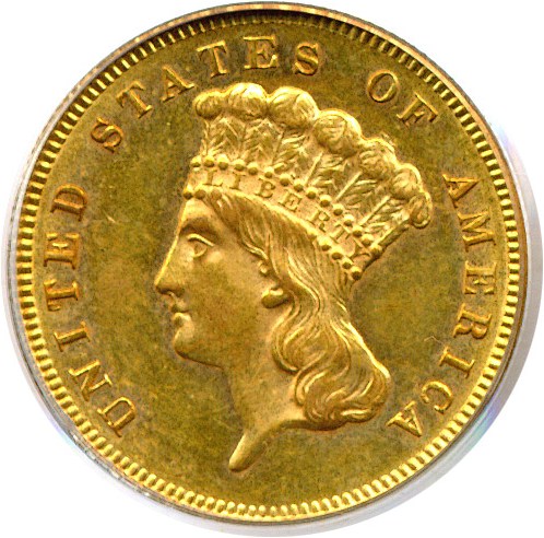 image for: 1886 $3  PCGS MS62 